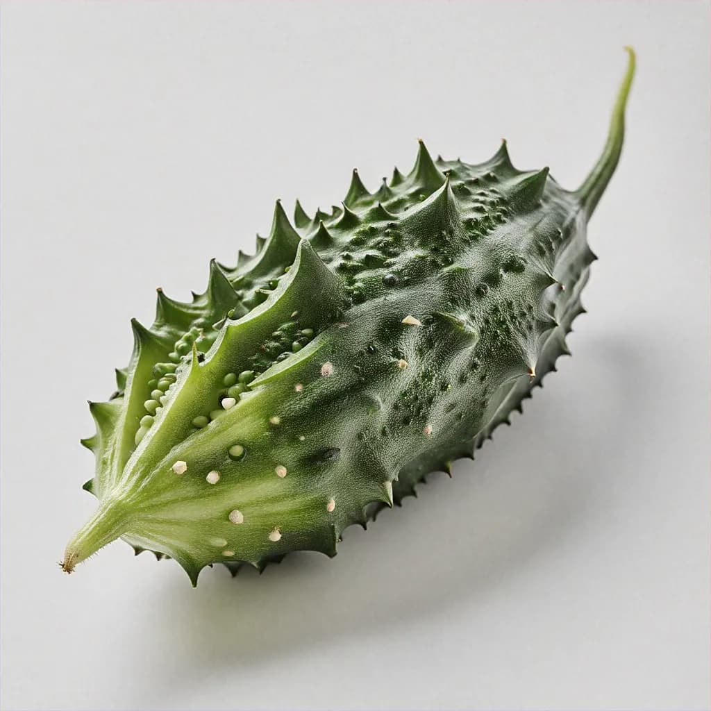 African Horned Cucumber - fresh fruit image for easy identification