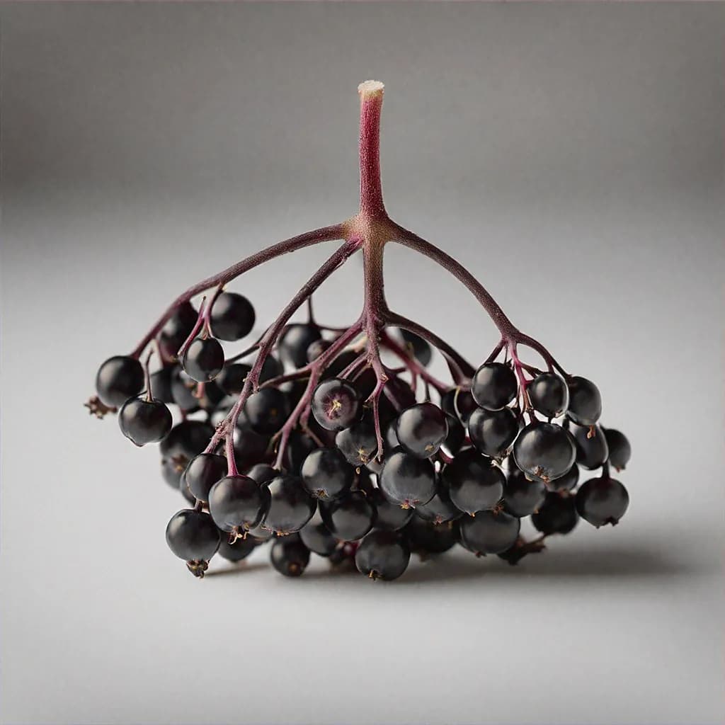 Elderberry - fresh fruit image for easy identification