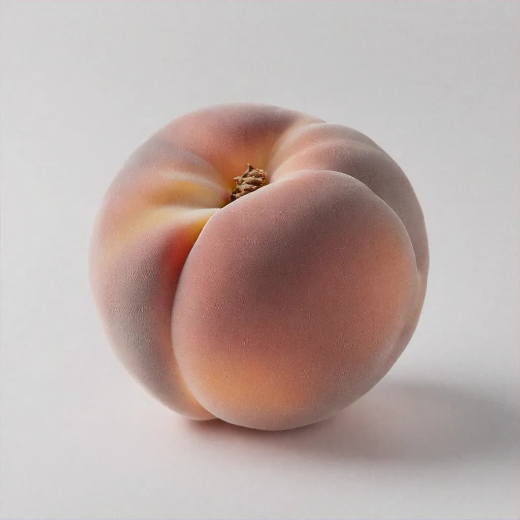 Flat Peach - fresh fruit image for easy identification