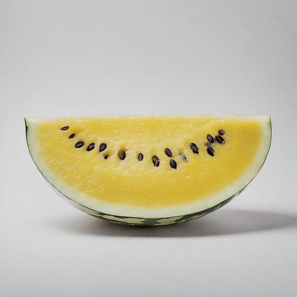 Yellow Watermelon - fresh fruit image for easy identification