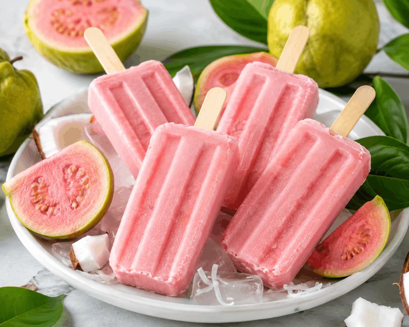 Guava Coconut Popsicles