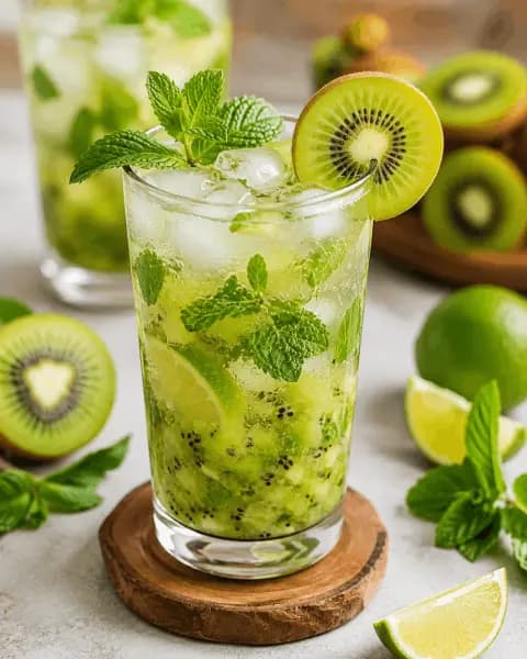 Kiwi Mojito-Style Mocktail