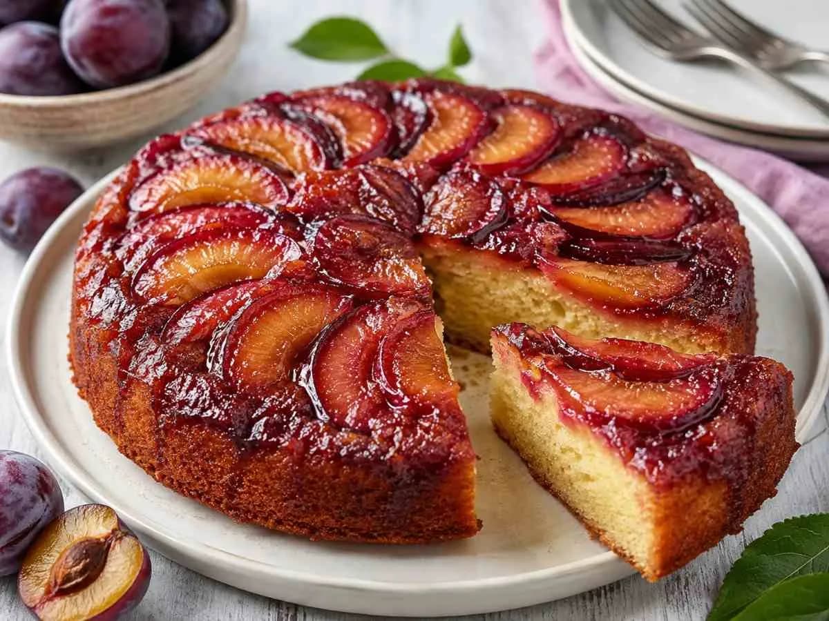 Plum Upside-Down Cake