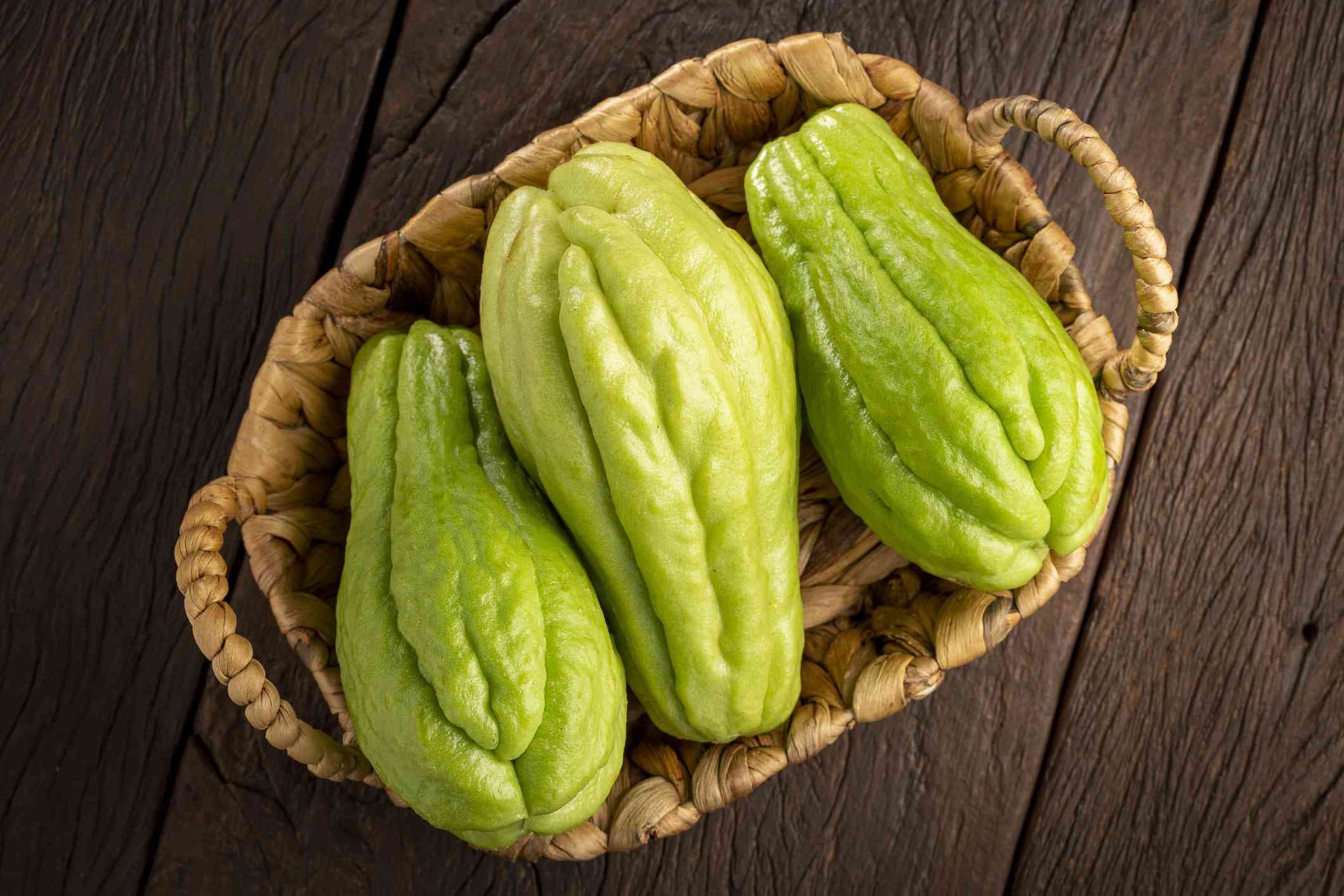 Chayote - fresh fruit image for easy identification