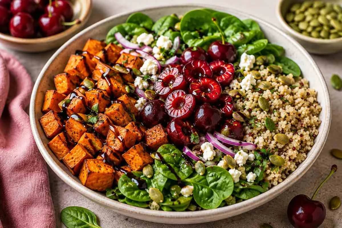 Cherry Sweet Potato Bowl