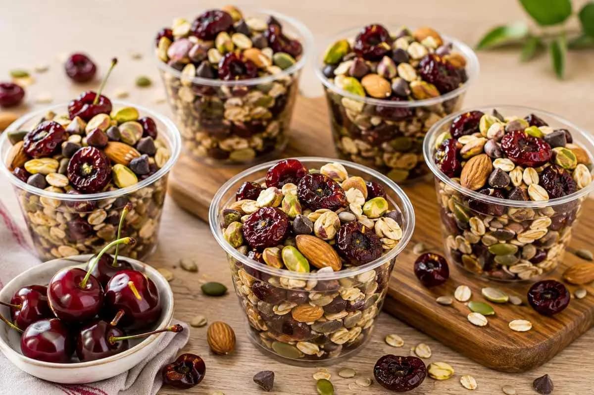 Cherry Trail Mix Cups