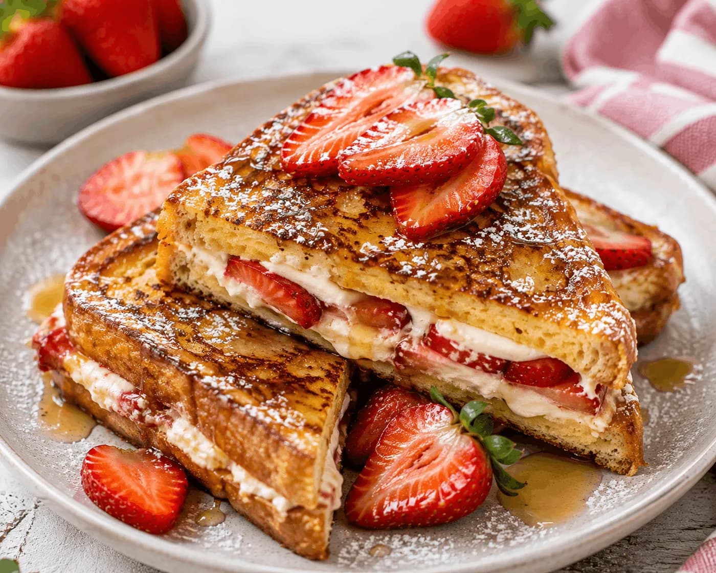 Strawberry Cream Cheese French Toast
