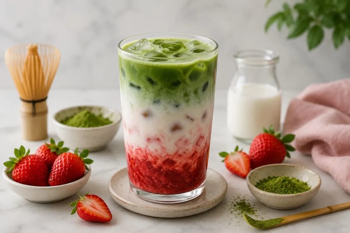 Strawberry Matcha Latte
