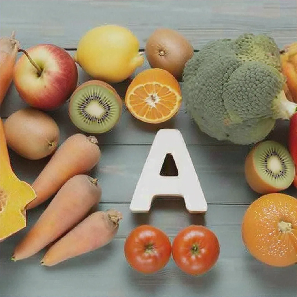 Illustration of vitamin A molecules supporting immune cells